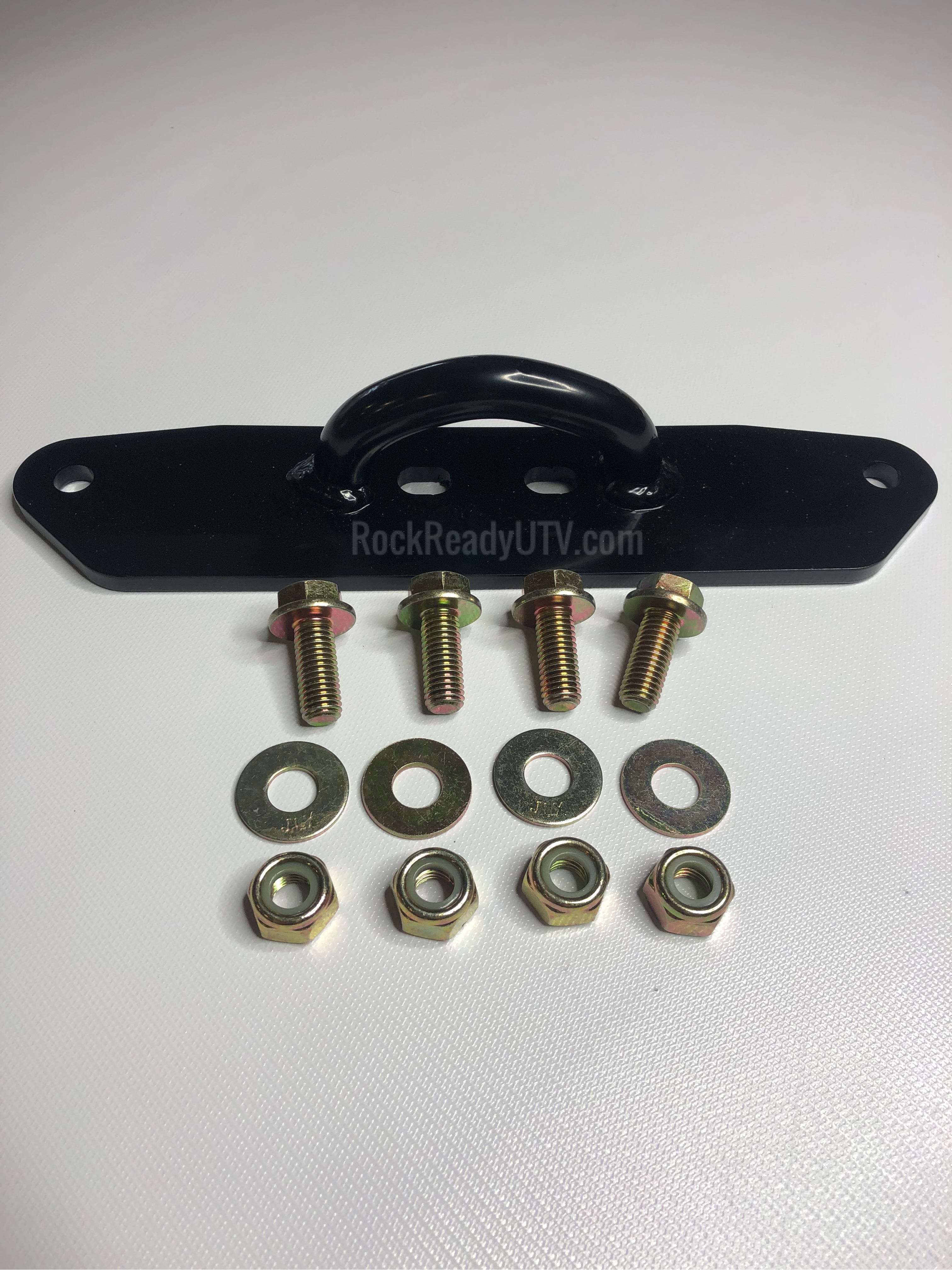 Includes 1/2” Diameter Shackle! Polaris RZR XP Turbo/XP 4 Turbo SuperATV Heavy Duty Front Hitch Plate/Front Tow Hook for 2019 